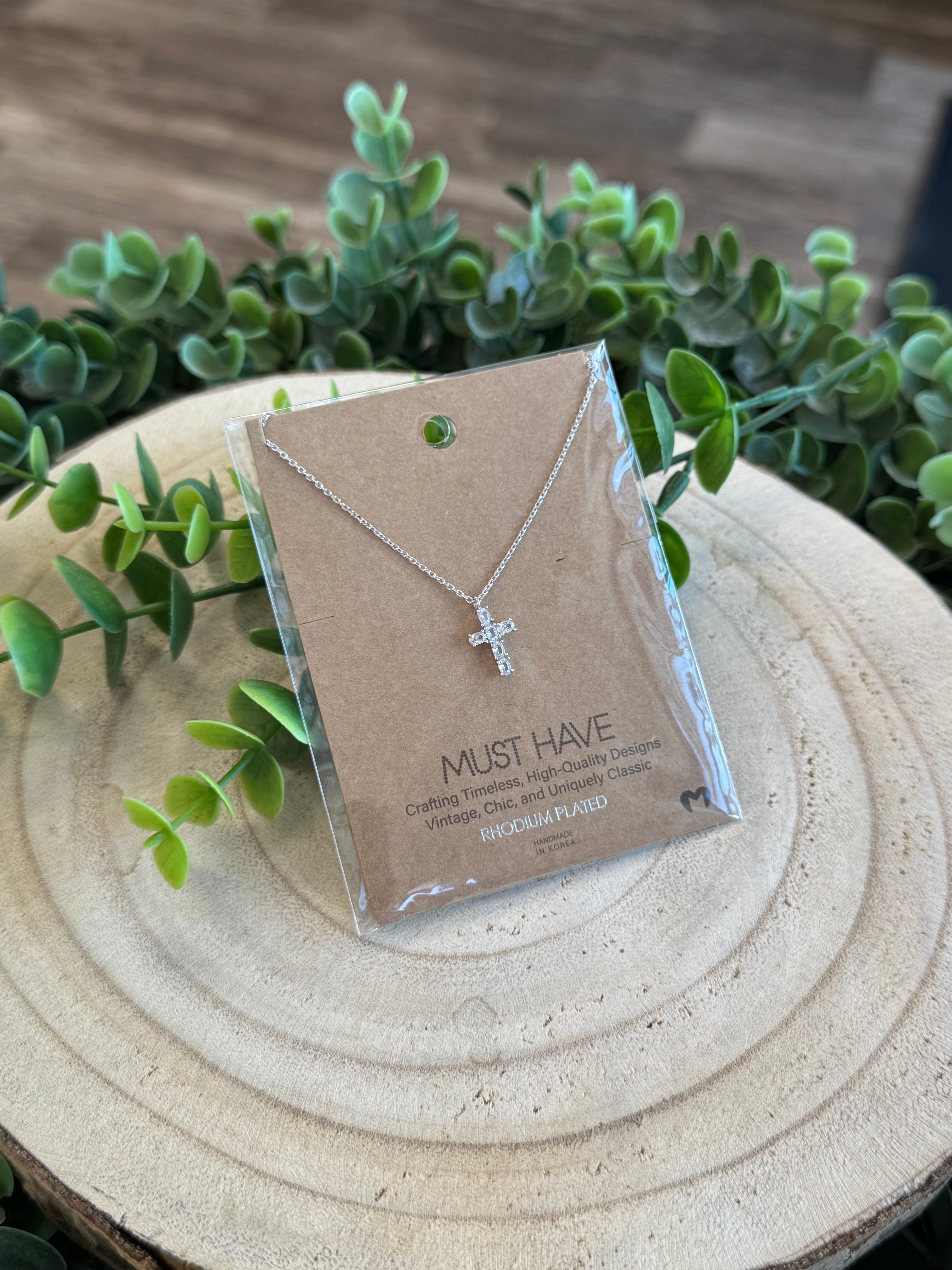 Must Have Mini Rhinestone Necklace-Necklaces-Fame-The Silo Boutique, Women's Fashion Boutique Located in Warren and Grand Forks North Dakota