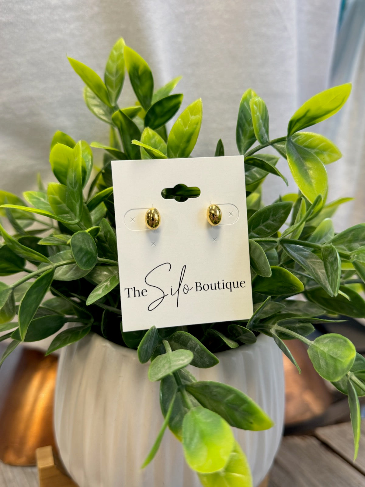 Oval Ball Earrings-Earrings-Fame-The Silo Boutique, Women's Fashion Boutique Located in Warren and Grand Forks North Dakota