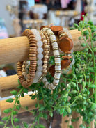 Brown Mix Coin Bracelets-Bracelets-Fame-The Silo Boutique, Women's Fashion Boutique Located in Warren and Grand Forks North Dakota