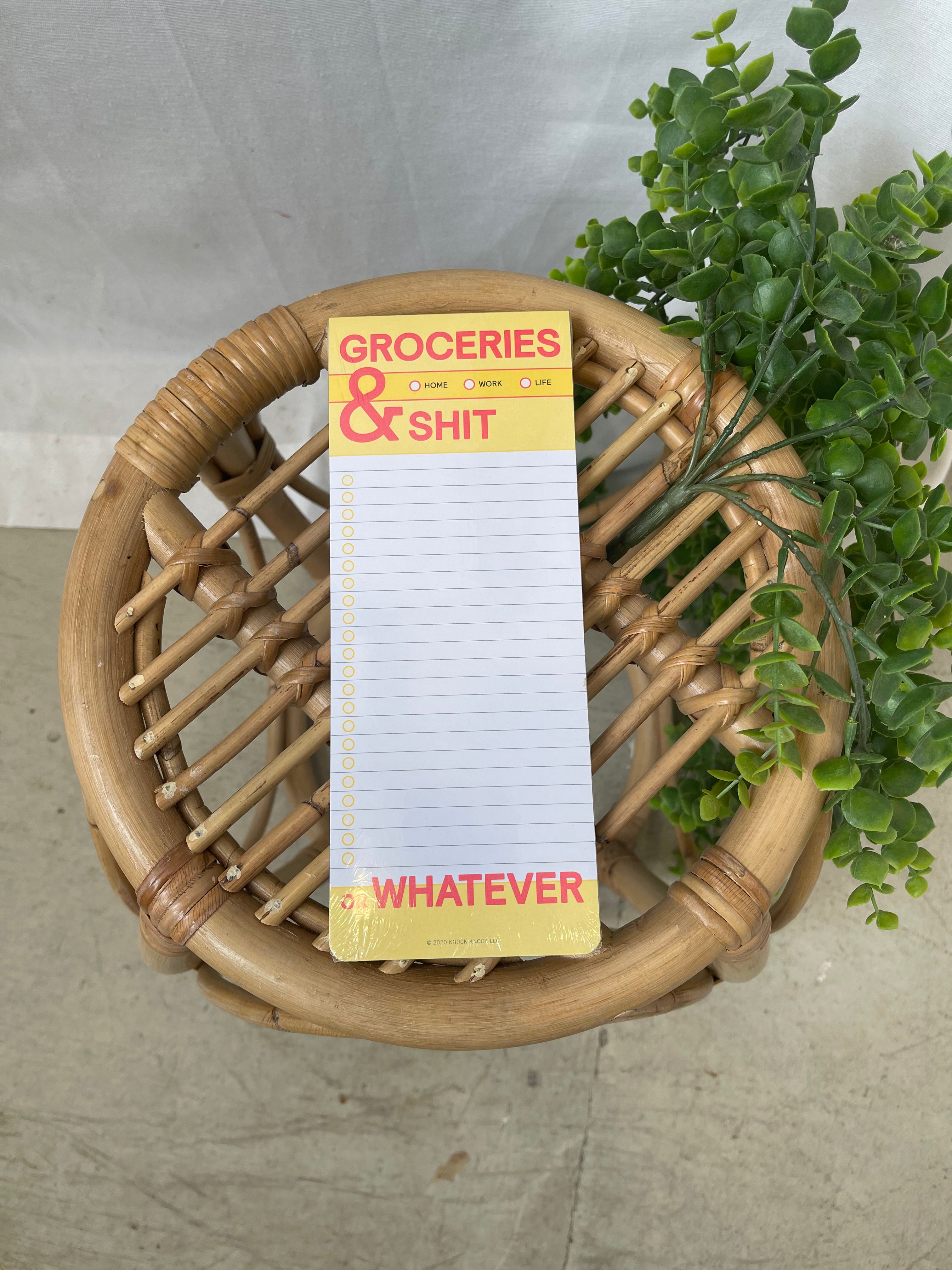 Groceries and Shit Make-A-List Pad-Books-Simon-The Silo Boutique, Women's Fashion Boutique Located in Warren and Grand Forks North Dakota