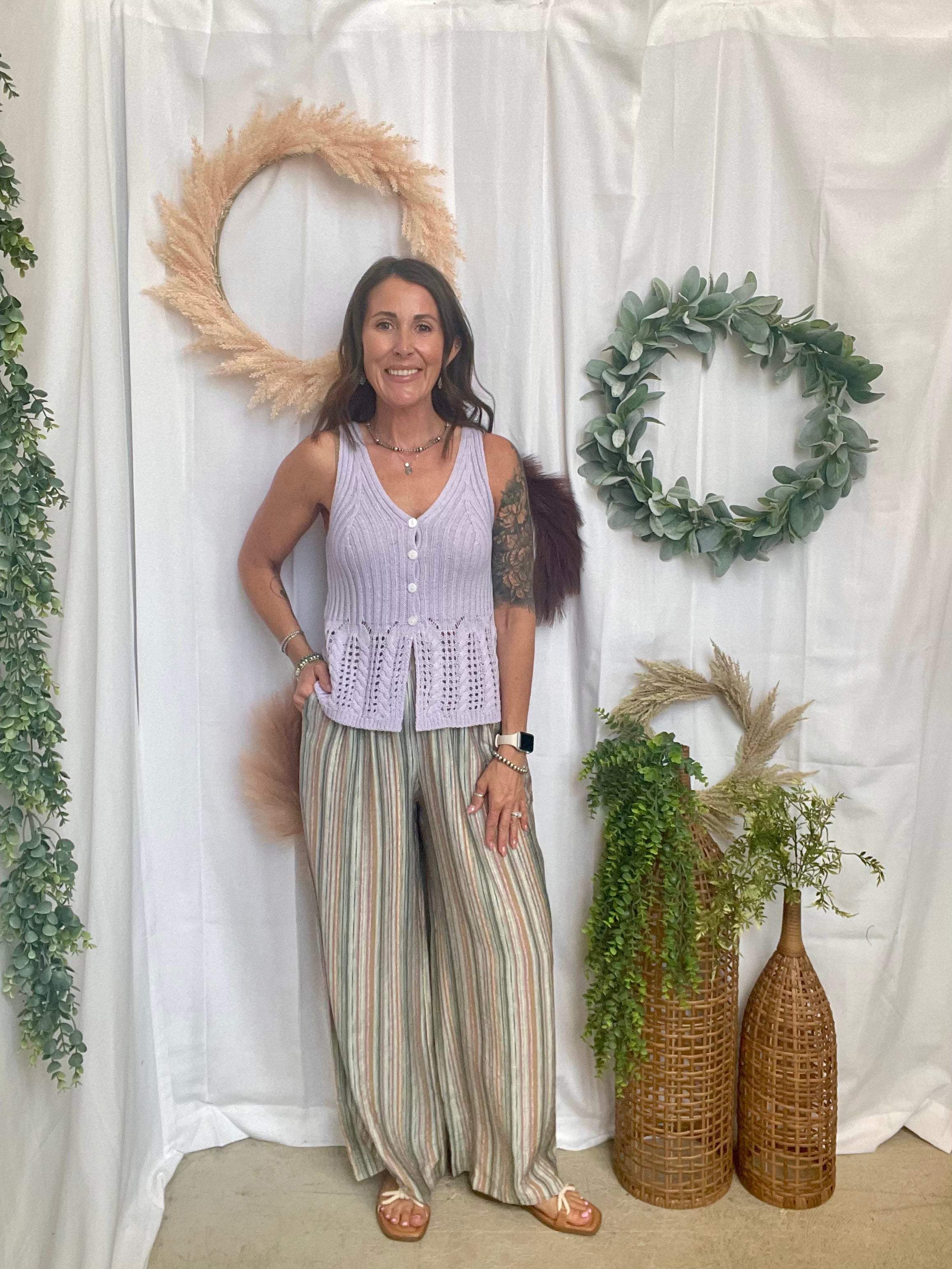 Stitch Mix Lavender Tank Top-Short Sleeve Tops-Doe and Rae-The Silo Boutique, Women's Fashion Boutique Located in Warren and Grand Forks North Dakota