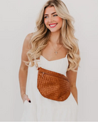 Pretty Simple Westlyn Woven Bum Bag-Brown-pretty simple-The Silo Boutique, Women's Fashion Boutique Located in Warren and Grand Forks North Dakota