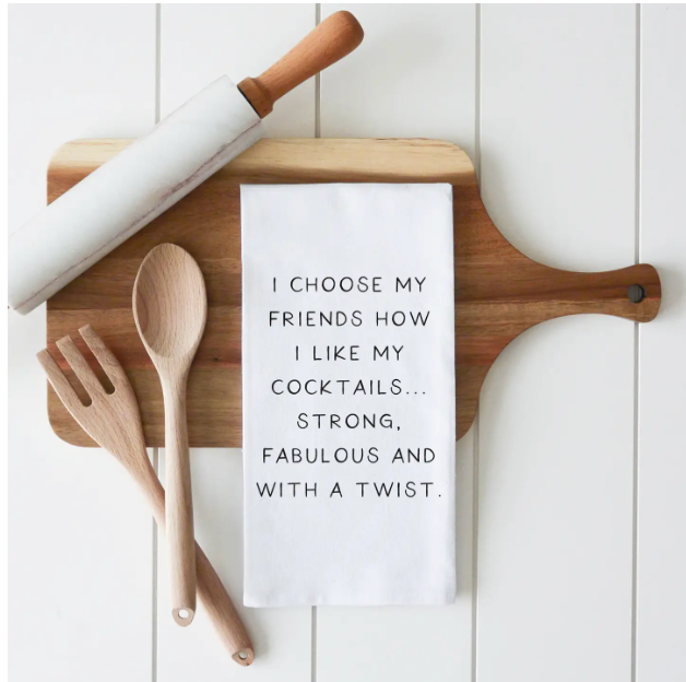 Choose My Friends Tea Towel-Tea Towels-Porter Lane-The Silo Boutique, Women's Fashion Boutique Located in Warren and Grand Forks North Dakota