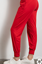 True Red Soft Jogger Pants-Final Sale-joggers-rae mode-The Silo Boutique, Women's Fashion Boutique Located in Warren and Grand Forks North Dakota