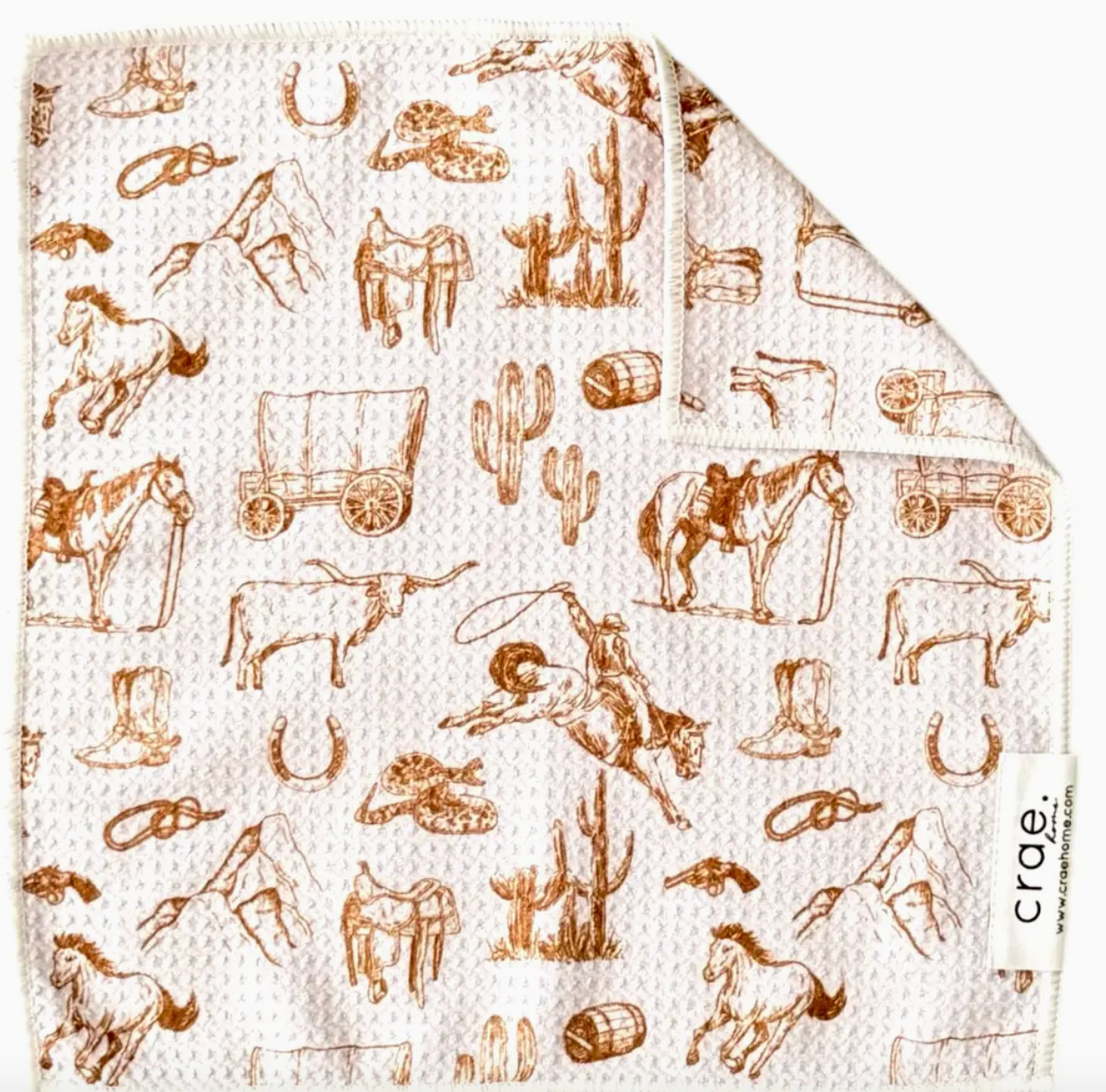 Crae Western Washcloth-Tea Towels-crae-The Silo Boutique, Women's Fashion Boutique Located in Warren and Grand Forks North Dakota