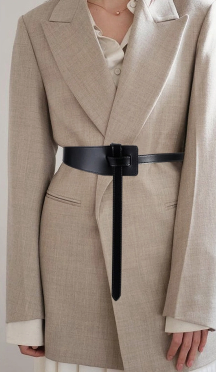 Ave Black Leather Tie Belt-Final Sale-Belts-Avenue Zoe-The Silo Boutique, Women's Fashion Boutique Located in Warren and Grand Forks North Dakota