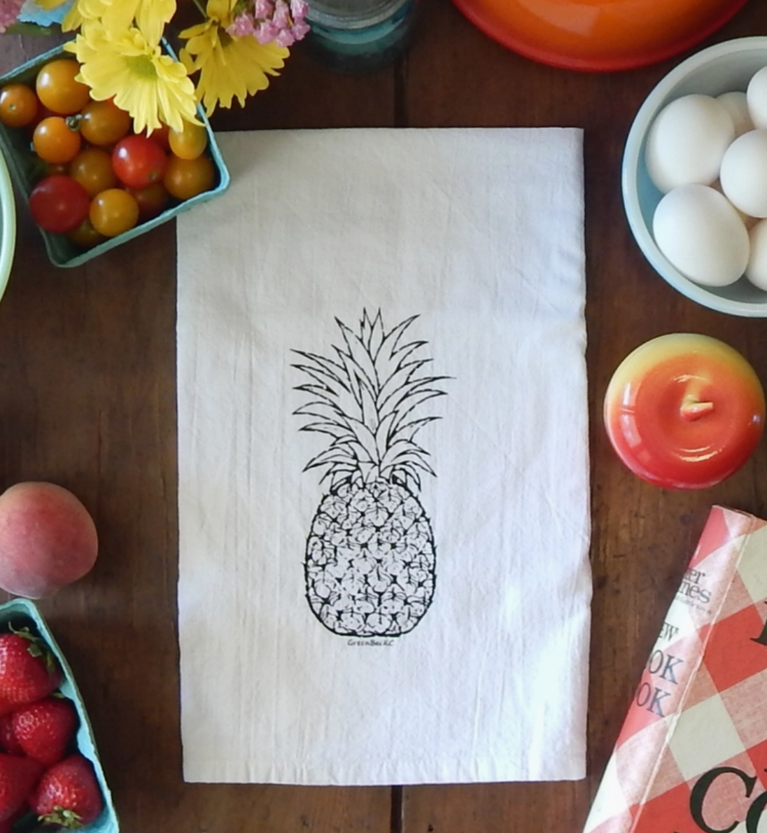 Pineapple Dish Towel-Final Sale-Tea Towels-Green Bee-The Silo Boutique, Women's Fashion Boutique Located in Warren and Grand Forks North Dakota
