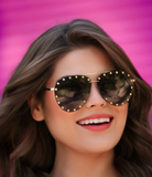 Jess Studded Aviator-Final Sale-Sunglasses-jess lea-The Silo Boutique, Women's Fashion Boutique Located in Warren and Grand Forks North Dakota