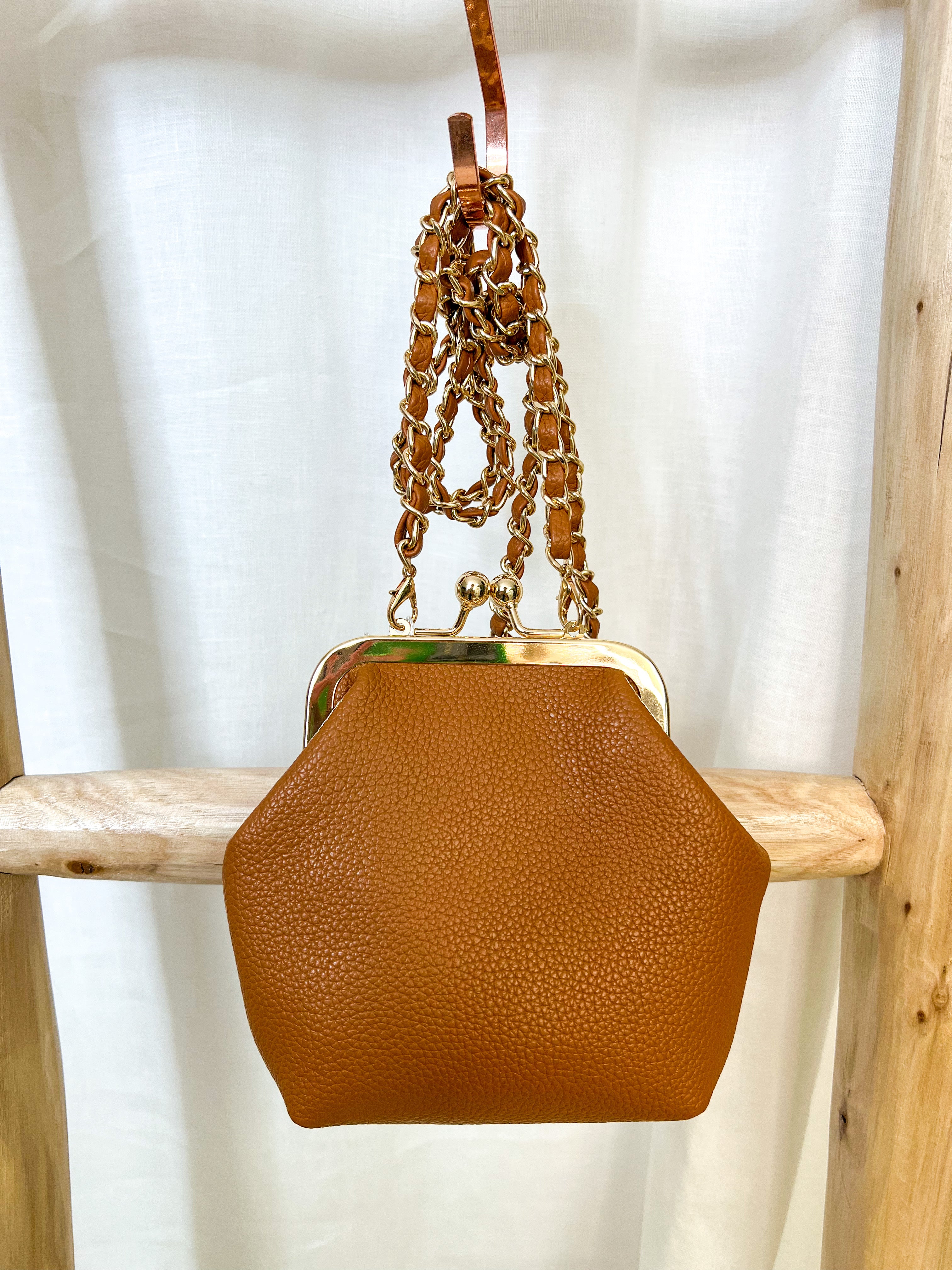 Brown Cleo Coin Pouch Crossbody-Final Sale-Crossbody Purses-Jen and Co-The Silo Boutique, Women's Fashion Boutique Located in Warren and Grand Forks North Dakota